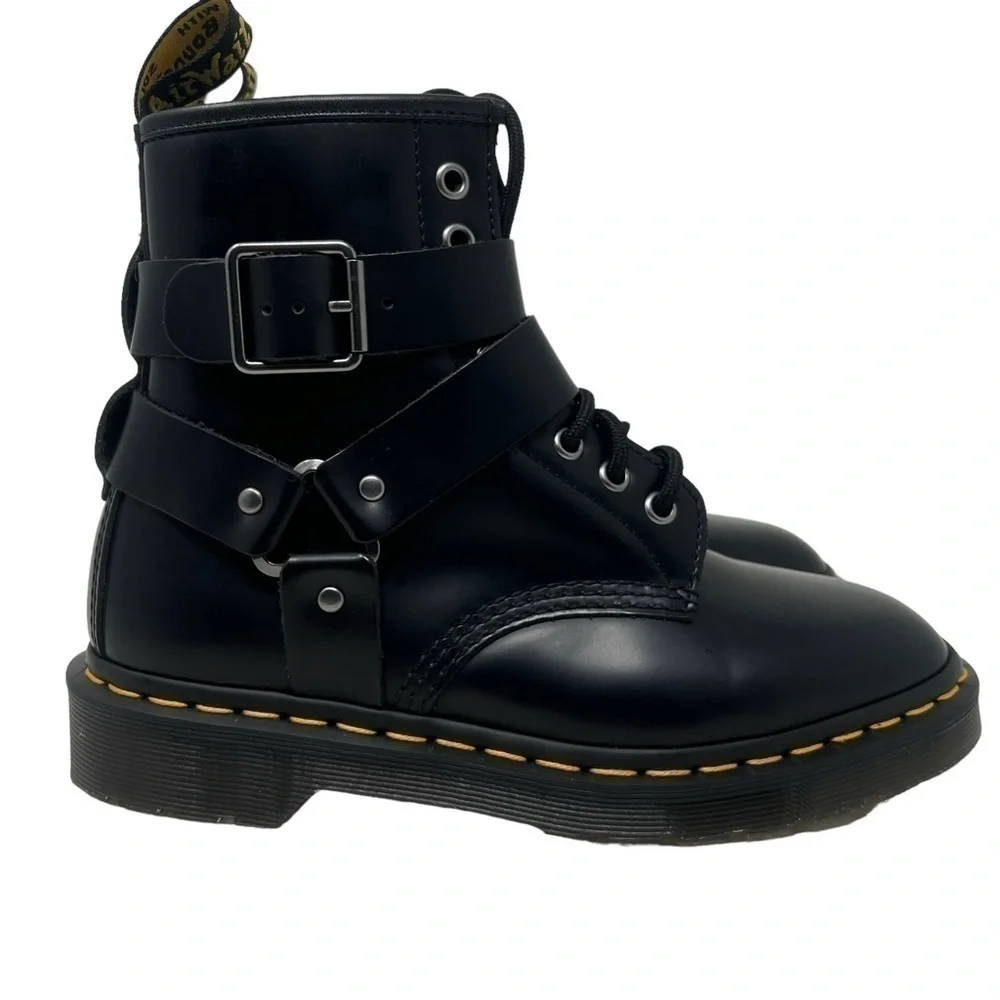 Dr. Martens Black Combat Boots - Picture 2 of 11